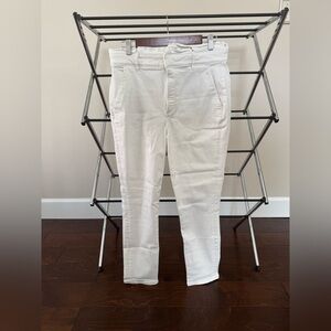 Express Chic White Ankle Pants